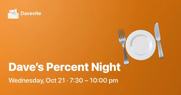 The picture a Dave’s Percent Night link shows in Messages.